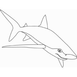 Dessin à colorier: Requin (Animaux) #14917 - Coloriages à Imprimer Gratuits