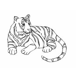 Dessin à colorier: Tigre (Animaux) #13604 - Coloriages à Imprimer Gratuits