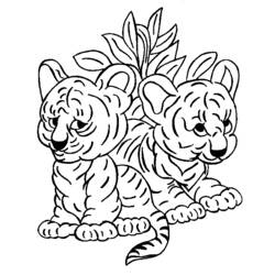 Dessin à colorier: Tigre (Animaux) #13612 - Coloriages à Imprimer Gratuits