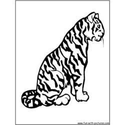 Dessin à colorier: Tigre (Animaux) #13619 - Coloriages à Imprimer Gratuits