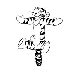 Dessin à colorier: Tigre (Animaux) #13641 - Coloriages à Imprimer Gratuits