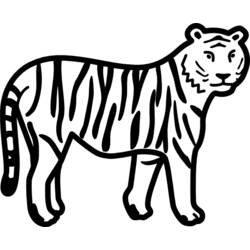 Dessin à colorier: Tigre (Animaux) #13670 - Coloriages à Imprimer Gratuits