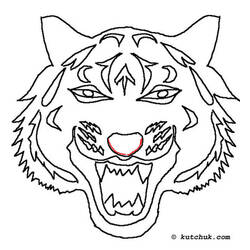 Dessin à colorier: Tigre (Animaux) #13690 - Coloriages à Imprimer Gratuits