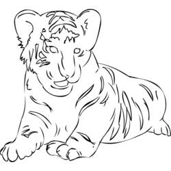 Dessin à colorier: Tigre (Animaux) #13701 - Coloriages à Imprimer Gratuits