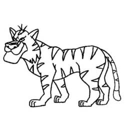 Dessin à colorier: Tigre (Animaux) #13715 - Coloriages à Imprimer Gratuits