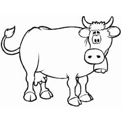 Dessin à colorier: Vache (Animaux) #13188 - Coloriages à Imprimer Gratuits