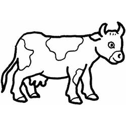 Dessin à colorier: Vache (Animaux) #13191 - Coloriages à Imprimer Gratuits