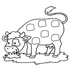 Dessin à colorier: Vache (Animaux) #13193 - Coloriages à Imprimer Gratuits