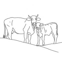 Dessin à colorier: Vache (Animaux) #13194 - Coloriages à Imprimer Gratuits