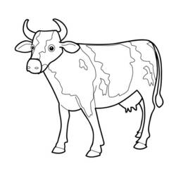 Dessin à colorier: Vache (Animaux) #13197 - Coloriages à Imprimer Gratuits
