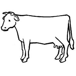 Dessin à colorier: Vache (Animaux) #13198 - Coloriages à Imprimer Gratuits