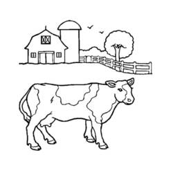Dessin à colorier: Vache (Animaux) #13202 - Coloriages à Imprimer Gratuits
