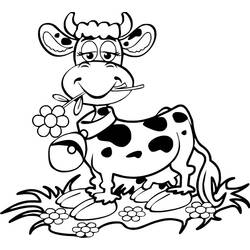Dessin à colorier: Vache (Animaux) #13203 - Coloriages à Imprimer Gratuits