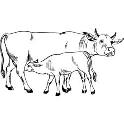 Dessin à colorier: Vache (Animaux) #13210 - Coloriages à Imprimer Gratuits