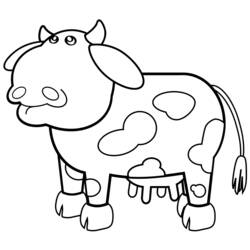 Dessin à colorier: Vache (Animaux) #13212 - Coloriages à Imprimer Gratuits