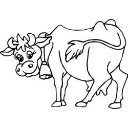 Dessin à colorier: Vache (Animaux) #13215 - Coloriages à Imprimer Gratuits