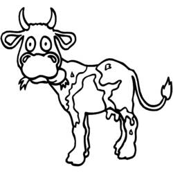 Dessin à colorier: Vache (Animaux) #13216 - Coloriages à Imprimer Gratuits
