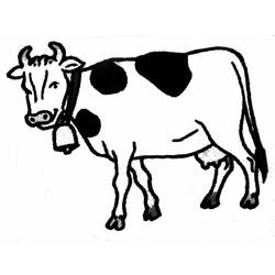 Dessin à colorier: Vache (Animaux) #13219 - Coloriages à Imprimer Gratuits