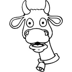Dessin à colorier: Vache (Animaux) #13220 - Coloriages à Imprimer Gratuits