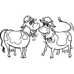 Dessin à colorier: Vache (Animaux) #13222 - Coloriages à Imprimer Gratuits