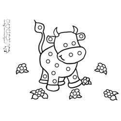 Dessin à colorier: Vache (Animaux) #13225 - Coloriages à Imprimer Gratuits
