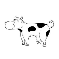 Dessin à colorier: Vache (Animaux) #13226 - Coloriages à Imprimer Gratuits