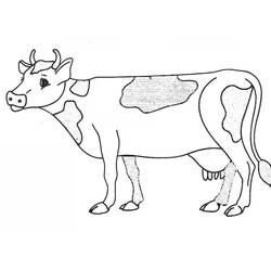 Dessin à colorier: Vache (Animaux) #13227 - Coloriages à Imprimer Gratuits