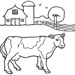 Dessin à colorier: Vache (Animaux) #13234 - Coloriages à Imprimer Gratuits