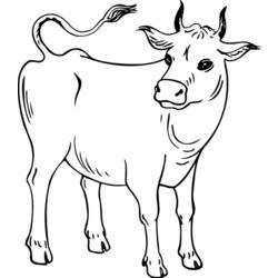 Dessin à colorier: Vache (Animaux) #13248 - Coloriages à Imprimer Gratuits