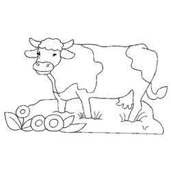 Dessin à colorier: Vache (Animaux) #13252 - Coloriages à Imprimer Gratuits