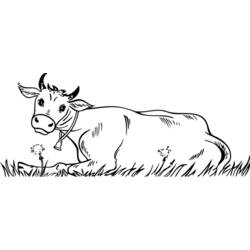 Dessin à colorier: Vache (Animaux) #13253 - Coloriages à Imprimer Gratuits