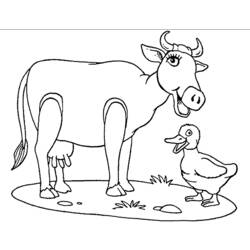 Dessin à colorier: Vache (Animaux) #13258 - Coloriages à Imprimer Gratuits