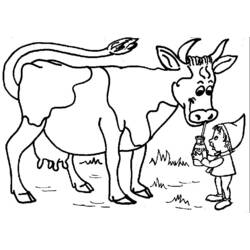 Dessin à colorier: Vache (Animaux) #13272 - Coloriages à Imprimer Gratuits