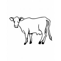 Dessin à colorier: Vache (Animaux) #13274 - Coloriages à Imprimer Gratuits