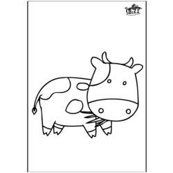 Dessin à colorier: Vache (Animaux) #13278 - Coloriages à Imprimer Gratuits