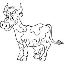 Dessin à colorier: Vache (Animaux) #13286 - Coloriages à Imprimer Gratuits