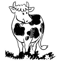 Dessin à colorier: Vache (Animaux) #13289 - Coloriages à Imprimer Gratuits