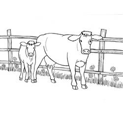Dessin à colorier: Vache (Animaux) #13292 - Coloriages à Imprimer Gratuits