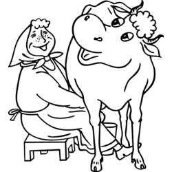 Dessin à colorier: Vache (Animaux) #13297 - Coloriages à Imprimer Gratuits