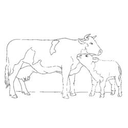 Dessin à colorier: Vache (Animaux) #13298 - Coloriages à Imprimer Gratuits