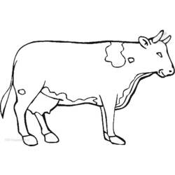 Dessin à colorier: Vache (Animaux) #13319 - Coloriages à Imprimer Gratuits