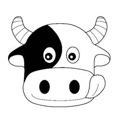 Dessin à colorier: Vache (Animaux) #13320 - Coloriages à Imprimer Gratuits