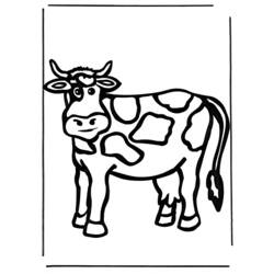 Dessin à colorier: Vache (Animaux) #13321 - Coloriages à Imprimer Gratuits