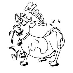 Dessin à colorier: Vache (Animaux) #13339 - Coloriages à Imprimer Gratuits