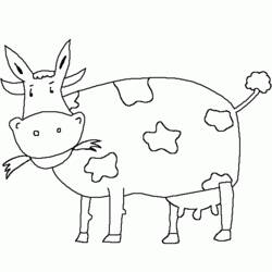 Dessin à colorier: Vache (Animaux) #13340 - Coloriages à Imprimer Gratuits