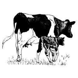 Dessin à colorier: Vache (Animaux) #13345 - Coloriages à Imprimer Gratuits