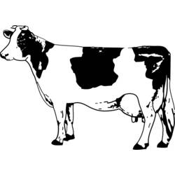 Dessin à colorier: Vache (Animaux) #13353 - Coloriages à Imprimer Gratuits