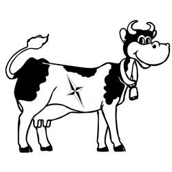 Dessin à colorier: Vache (Animaux) #13354 - Coloriages à Imprimer Gratuits