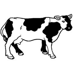 Dessin à colorier: Vache (Animaux) #13355 - Coloriages à Imprimer Gratuits