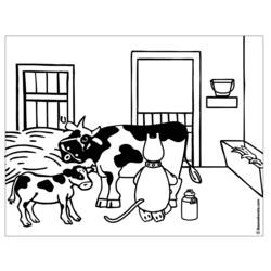 Dessin à colorier: Vache (Animaux) #13357 - Coloriages à Imprimer Gratuits